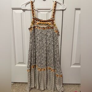 Free People Borderline Tunic Dress Ivory